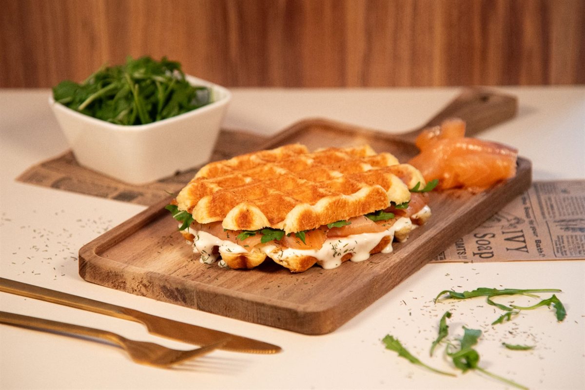 Gaufre salée garnie