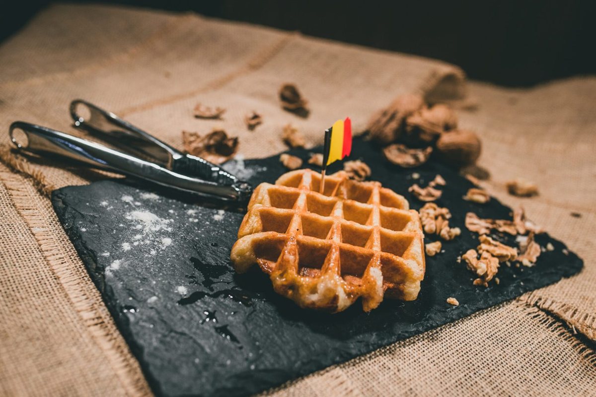 Gaufre liégeoise aux noix