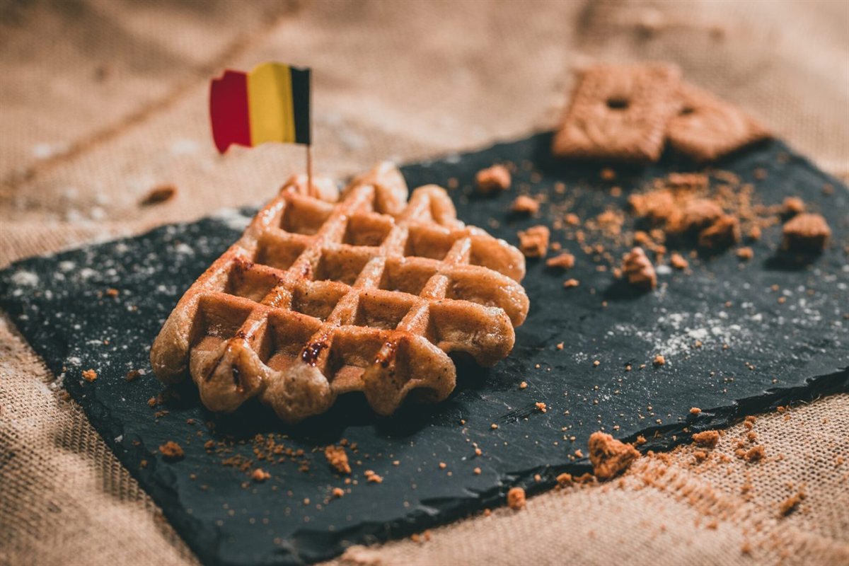 Gaufre liégeoise au spéculoos